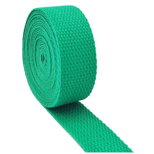 AnseTendance - 25mm x 10 mètres de sangle de sac en coton pour sacs à main à dos sac banane anse bandoulière bag straps créations sacs fait main couture de vêtements artisanat couleur : Vert Menthe