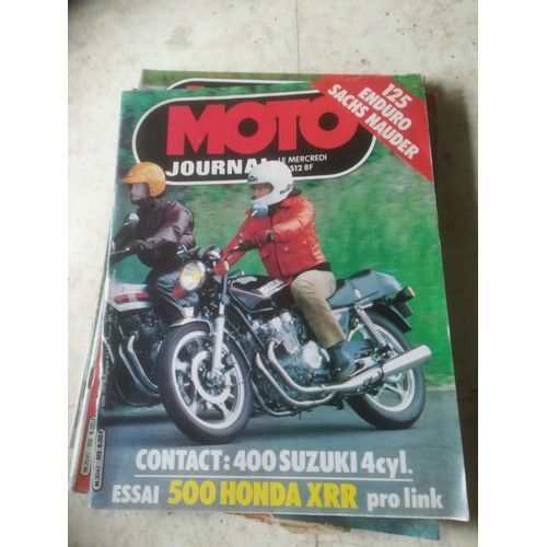 Moto Journal 512 Suzuki Gsx 400f,Honda 500 Xrr,Sachs Nauder 125 Enduro,Glauss,Gaillefontaine Mx250,Escragnolles Trial,