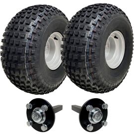 22x11.00-8 Knobby ATV Quad Trailer Kit Wheels, 40x40 Axles Load Capacity 310kgs