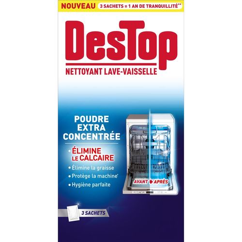 DESTOP Nettoyant Lave-Vaisselle - 3 Sachets