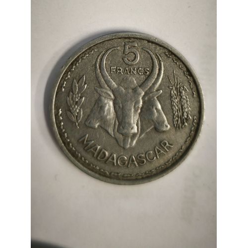 Monnaie Madagascar 5 Francs 1953