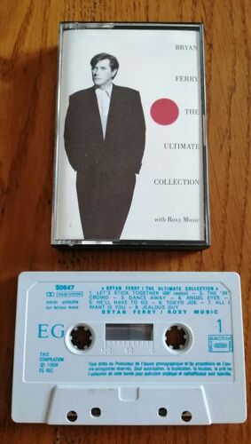 Cassette K7 Audio Tape Bryan Ferry With Roxy Music " The Ultimate Collection " 15 Titres 1988 ,Made In Ue ,Electronic Pop Rock ,Virgin 50647 Pm 462