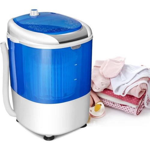 COSTWAY Mini Machine à Laver avec Essoreuse à Cuve Unique 2,5 KG Portable avec Fonction de Chronométrage pour Appartement/Dortoir