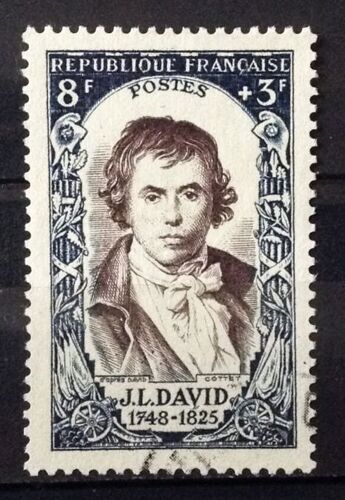 Célébrités 1950 - Xviiième Siècle - Jacques-Louis David 8f+3f Sépia (Superbe N° 868) Obl - Cote 13,00 - France Année 1950 - N26947