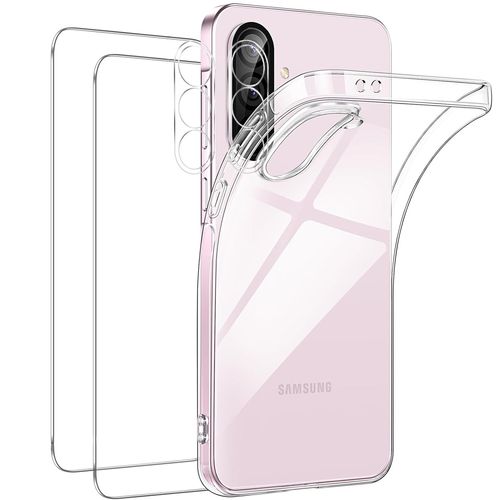 Coque Silicone Transparente + Verres Trempes et Protections Camera Arriere Transparent X2 Pour Samsung Galaxy A56 Little Boutik©
