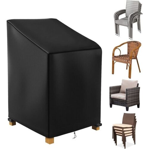 Housse Chaise De Jardin Empilable 70x 70x 85/125cm, 420d Oxford Impermeable Housse Chaise Exterieur, House Protection Chaise Jardin, Bache De Chaise De Jardin, Nero Goodnice