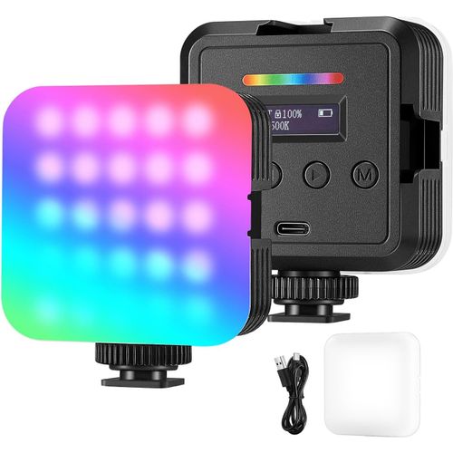 NEEWER Lumière Vidéo Magnétique RGB, Éclairage Appareil Photo LED RGB61 360° - Lampe Vidéo/Photographie