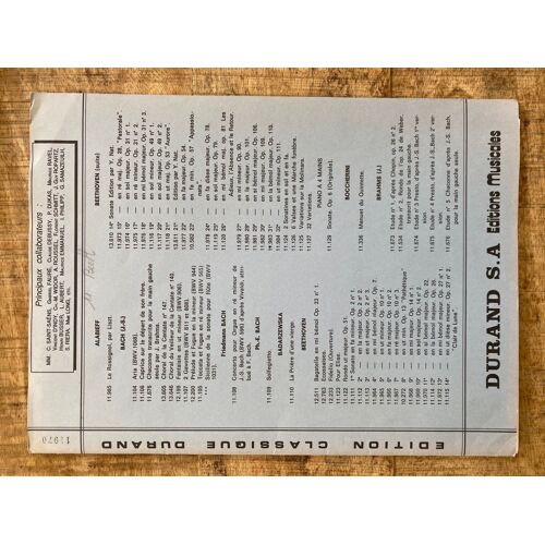 Partition De Piano Sonate N11 Op22 De Beethoven Édition Durand