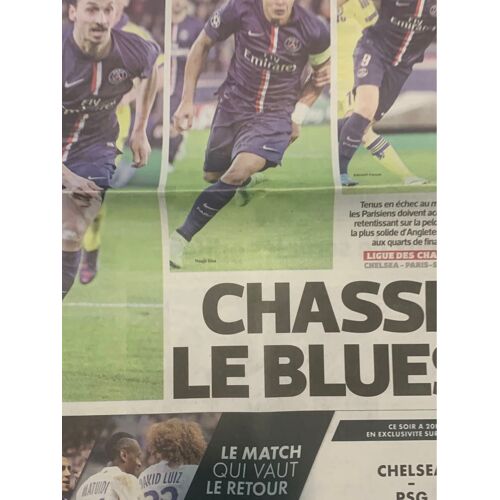L’Équipe 11/03/2015 Ligue Des Champions Psg/Chelsea.Thiago Silva/Cavani/Ibrahimovic 