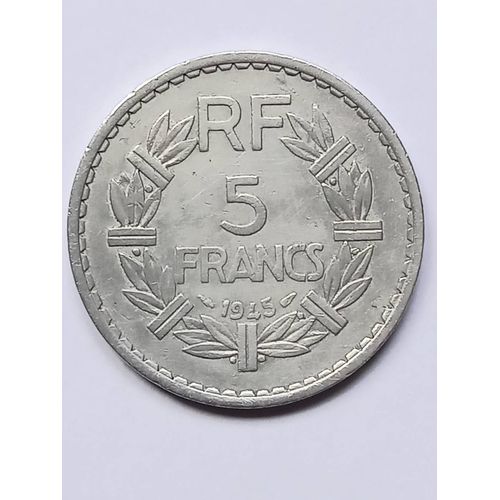 5 Francs 1945 Lavrilier, 9 Ouvert France .