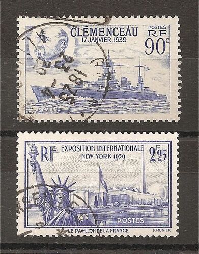 425 - 426 (1939) Clémenceau - Exposition De New York 2f25 Oblitérés (Cote 7,8e) (5355)