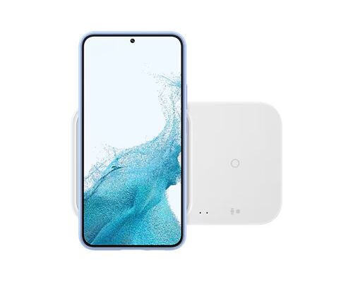 SAMSUNG Chargeur sans fil Duo 15W blanc avec adaptateur secteur