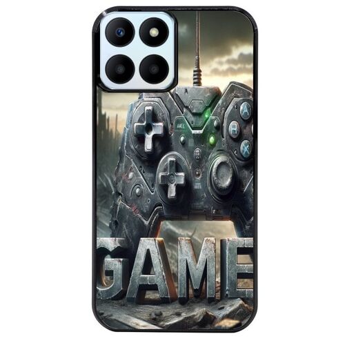 Coque Noire Pour Honor 70 Lite Et X6 Motif Gamer Steam