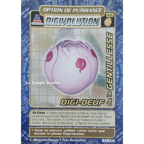 Carte Bandai Digimon - Digi-Oeuf De La Gentillesse Jd-185