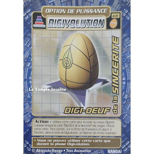 Carte Bandai Digimon - Digi-Oeuf De La Sincérité Jd-181