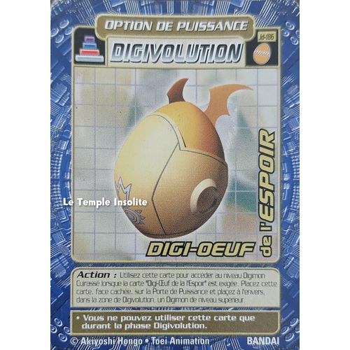 Carte Bandai Digimon - Digi-Oeuf De L'espoir Jd-186
