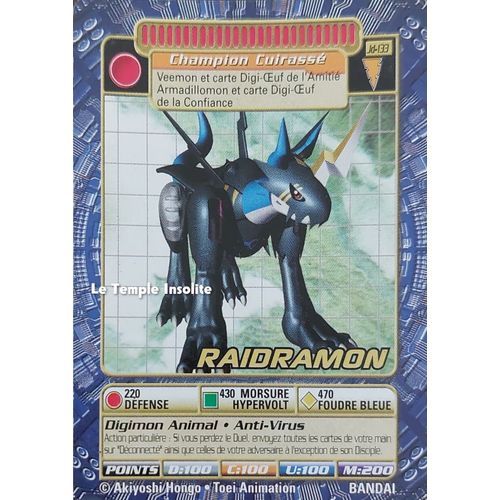 Carte Bandai Digimon - Raidramon Jd-133