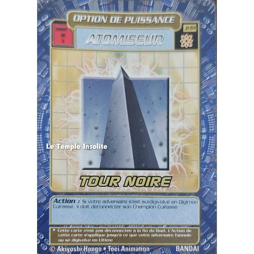 Carte Bandai Digimon - Atomiseur Tour Noire Jd-164