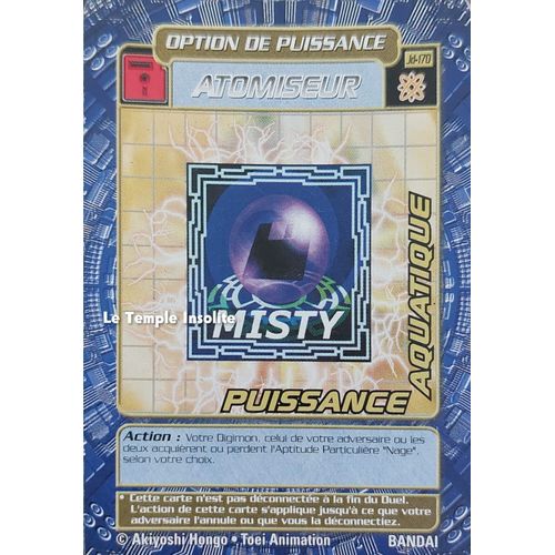 Carte Bandai Digimon - Atomiseur Puissance Aquatique Jd-170