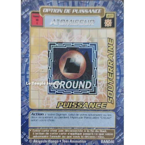 Carte Bandai Digimon - Atomiseur Puissance Souterraine Jd-171