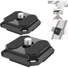 NEEWER Lot de 2 plaques à dégagement Rapide carrées de 38 mm de Type Arca QR pour Appareil Photo Compatible avec Peak Design Capture V3, tête de trépied à Sangle d'épaule Interrupteur Rapide, QPR-5