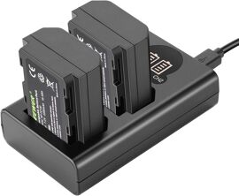 NEEWER 2 Pack 2280mAh NP-FZ100 Batterie de Remplacement, 2 Chargeur USB avec Écran LCD, Compatible avec Sony ZV-E10II A9III A7CII ZV-E1 A7III A7IV FX3 FX30 A6700 A1 A7C A7CR A7RIV A7RV A7SIII A9II