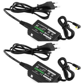 2 Pack Chargeur Pour Sony Psp - Compatible Avec Les Modèles -1000 / Psp-1004 / Brite Psp-3004 Psp Slim & Lite (Psp-2000 / Psp-2004) / Psp Street (Psp-E1000 Psp) Playstation - Alimentation Portable