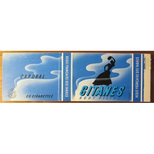 Paquet De Cigarettes Vide Gitanes Bout Filtre Caporal 20 Cigarettes Seita Ouvert