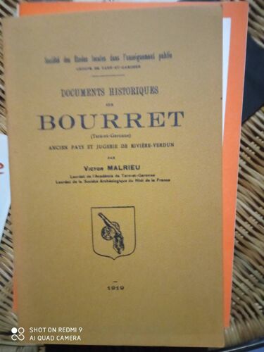 Souvenirs Historiques Sur Bourret Ancien Pays Et Jugerie De Riviere Verdun