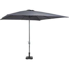 Parasol Droit Avec Manivelle 3m Gris Murano Hyba