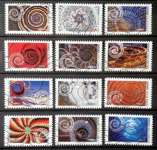 Série Dynamiques 2014 - Très Jolis N° 927 928 929 930 931 932 933 934 935 936 937 938 Obl - Cote 8,40€ - France Année 2014 - Brn83 - N32554