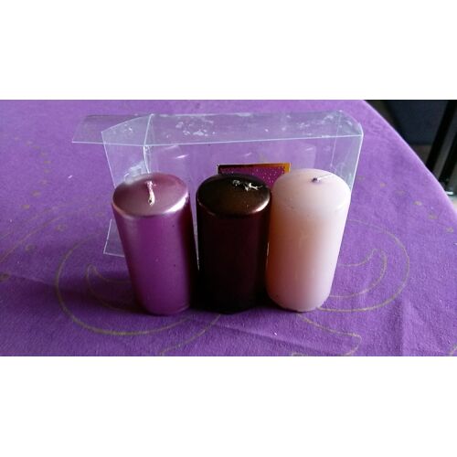 LOT DE 3 BOUGIES DE NOEL
