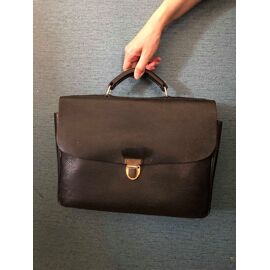 Cartable sacoche cuir noir vintage