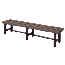 Banc De Jardin Alu Hwc-K60, Banc Banc De Parc Banc De Balcon, Résistant Aux Intempéries Wpc 180cm, Brun