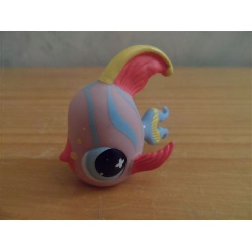 Poisson Rose Et Bleu Petshop N° 884; Avec Petite Grenouille Verte