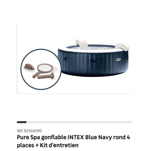 PURE SPA GONFLABLE BLUE NAVY 4Pl.