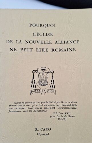 Pourquoi L'église De La Nouvelle Alliance Ne Peut Être Romaine