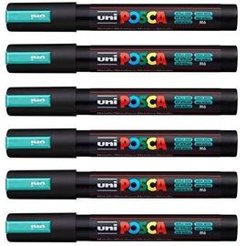 Lot De 12 Marqueurs Posca Uni-Ball Pc-5m – Vert Métallisé