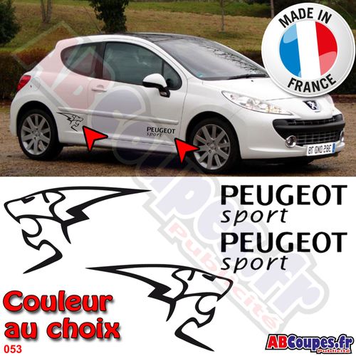 2 Stickers Lion - Autocollant Pour Peugeot 206 207 208 306 307 308 Cc - 053