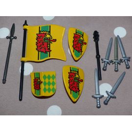 Lot Playmobils Accessoires Chevaliers De L'aigle