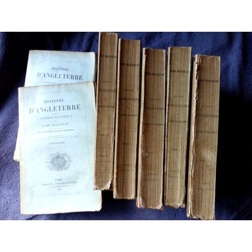 Histoire D'angleterre - Macaulay - 7 Volumes -Perrotin Paris - 1861 - Env. 2700 Pages