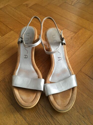 Sandales Unisa Argent Métallisé Taille 39 Référence Rita