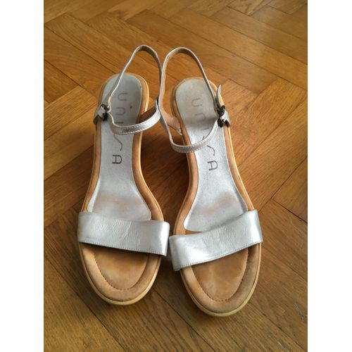 Sandales Unisa Argent Métallisé Taille 39 Référence Rita