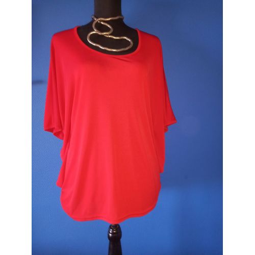 Tunique Kimono Rouge 42 44 "Patrice Bréal"