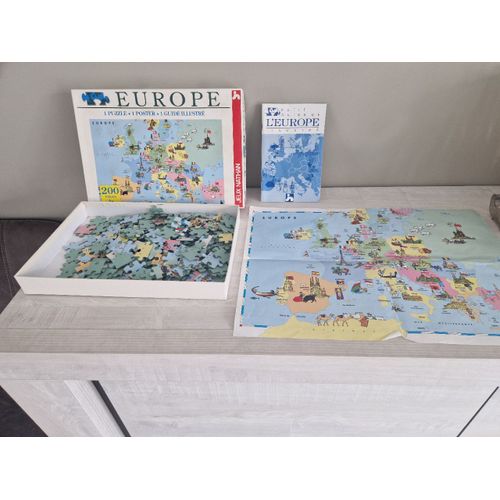 Puzzle 200 Pieces Nathan Théme Europe + Poster + Guide