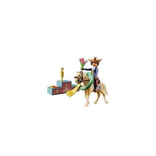 Playmobil Spirit - 1 Figurine Apo (Pru), 1 Cheval Et Accessoires (Podium, Fleurs...) - 20 Pièces