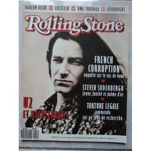 U2 / E. Costello / B. Bardot Rolling Stone Magazine 1989 No18 Edition France