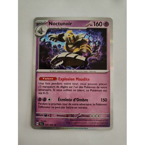 Pokémon 020 / 064 Noctunoir Lune Vermeille Holo Fable Nébuleuse Ev6.5