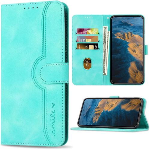 Kal-Coque Pour Huawei Mate 20 Lite, Antichoc Etui En Cuir Pu Avec Fentes Pour Cartes, Magnétique Housse Pour Huawei Mate 20 Lite, Bleu Clair