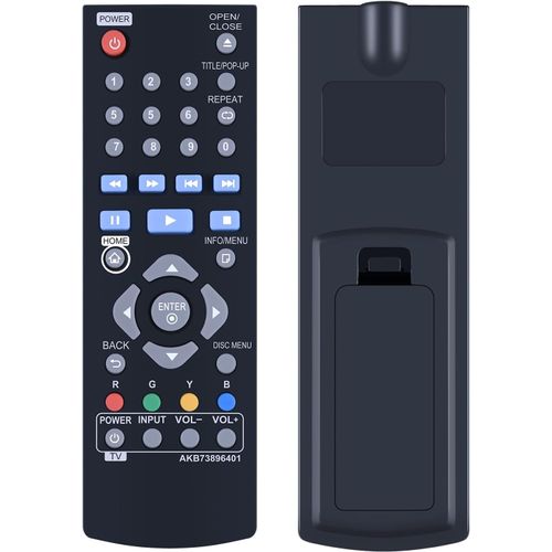AKB73896401 Télécommande de Rechange pour Disque LG pour Blu-Ray BD640 BP135 BP135N BP135W BP145 BP155N BP200 BP240 BP250 BP300 BP325W BP335W BP335WN BP340 BP30 50 BP33 130N